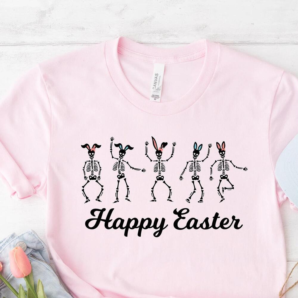 Easter Dancing Skeleton Bunny Shirt,Easter Skeleton, Dancing Skeleton